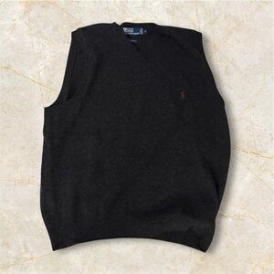 Polo Ralph Lauren Men's Black V-Neck Sweater Vest